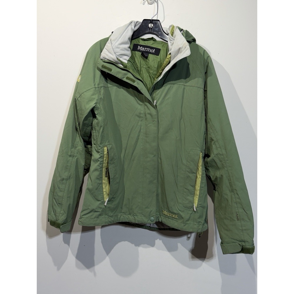 Marmot 3 In 1 Jacket Womens M Green Waterproof Shell Zip Out Insulated Coat